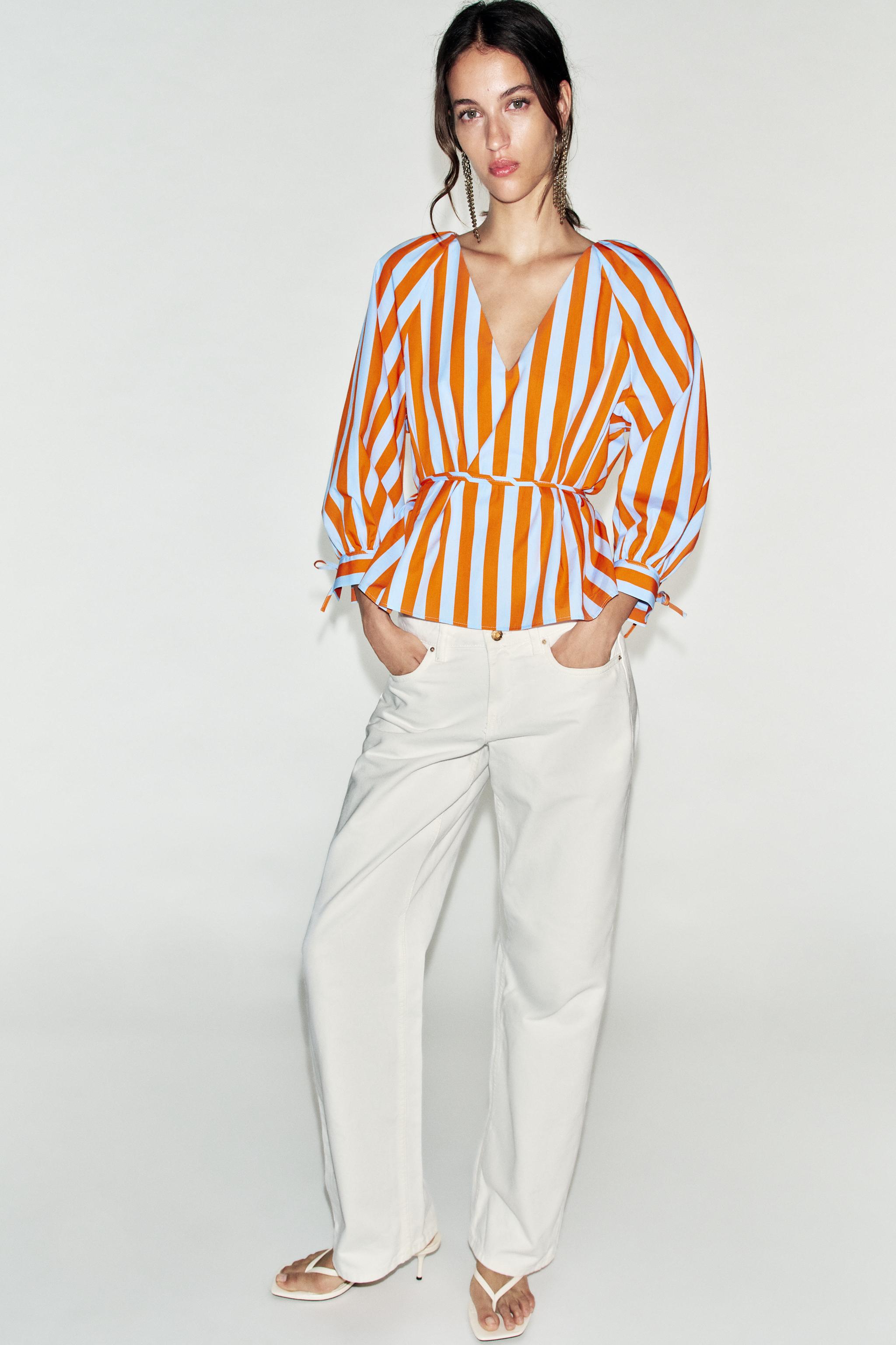 STRIPED SHIRT WITH SLIM BELT